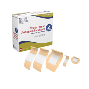 Dynarex Sheer Plastic Adhesive Bandages, Sterile